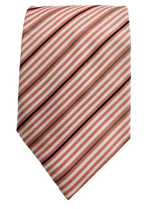 Ermenegildo Zegna Silk Necktie Multicolored Diagonal Stripes 57" L x 3 5/8" W - Picture 1 of 6