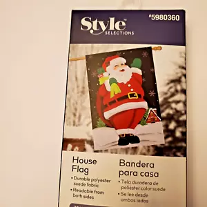House Flag Christmas Decoration Joyful Santa 28"x44" New - Picture 1 of 3