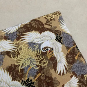 Crane Printed Cotton Fabric Quilt Bag Project Craft For Pillowcase Slipper Book - Picture 1 of 13