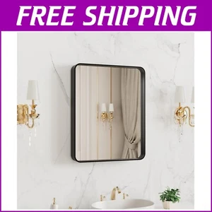 Versatile 20x16 Farmhouse Bathroom Mirror with Shatterproof Glass & Metal Frame - Picture 1 of 9