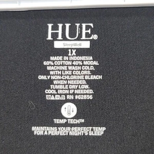 GUC Women's Sz 1X HUE (Temp Tech) Maintain Temperature Black 3/4 Sleeves Shirt - Picture 1 of 19