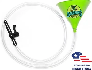 Social Distancing Beer Bong Funnel with Black Valve (6’ Long) | Green Funnel - Picture 1 of 6