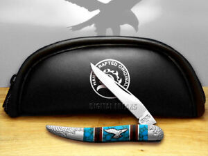 Schatt & Morgan Yellowhorse Toothpick Knife Eagle Turquoise 1/100 Stainless ###2