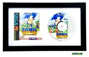 1999 SEGA PC Sonic 3D Blast CD-Rom Video Game Custom Framed Display Gift NEW - Picture 1 of 4