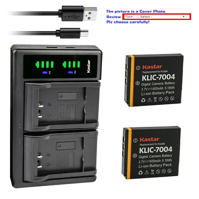 Carregador USB Kastar Battery LTD2 para Kodak EasyShare M2008, EasyShare V1073, Zi10 - Imagem 1 de 4