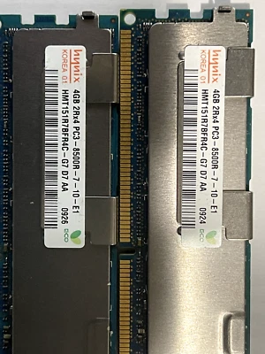 A-Tech 8GB 2x 4GB 2Rx4 PC3-8500R DDR3 1066MHz ECC RDIMM REG Server Memory RAM 8G - Image 1 of 3
