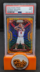 2020 Panini Prizm Patrick Williams Rookie Orange Wave Prizm #'d 13/60 PSA 9 MINT