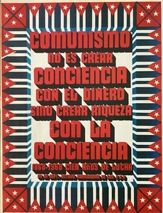 Kubanisches Poster. Comunismo, 1968. Poster von DOR. Maße: 13 x 17 - Bild 1 von 2