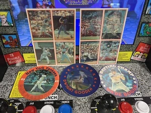 Lot of 5: 1987 Sportflics Uncut Quads and Discs Boggs Mattingly Schmidt Clemens - Picture 1 of 12