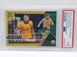 Harry Souttar Australia Panini Mosaic 21-22 Montage Gold Prizm SSP 7/10!! PSA 9 - Picture 1 of 2