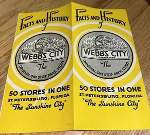 1951 WEBB'S - FACTS AND HISTORY, 50 Stores in One Brochure ST. PETERSBURG FL - Picture 1 of 4