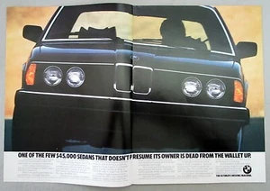 1986 BMW 735i Original 2-Page Color Print Ad - Picture 1 of 1
