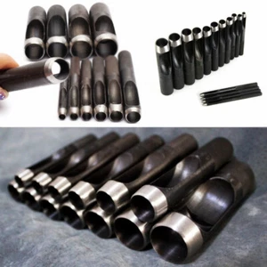 1~25mm Round Hollow Punch Hand Tools Hole Punching Leather Gasket CARBON Steel - Picture 1 of 11