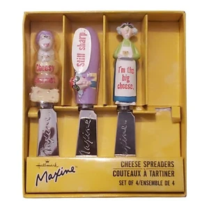Vtg Hallmark MAXINE Cheese Spreaders Still Sharp,  Big Cheese,  Cheesy Gourmet - Picture 1 of 5