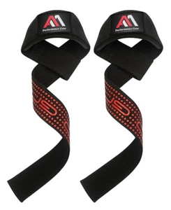 WEIGHT LIFTING BAR FITNESS CROSSFIT EXERCISE GYM BODYBUILDING-STRAP WRAPS - Picture 1 of 1