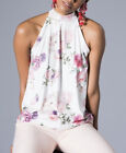 NWT Milan Kiss Ecru Floral Yoke Top Blouse - Size M, Perfect for Spring/Summer