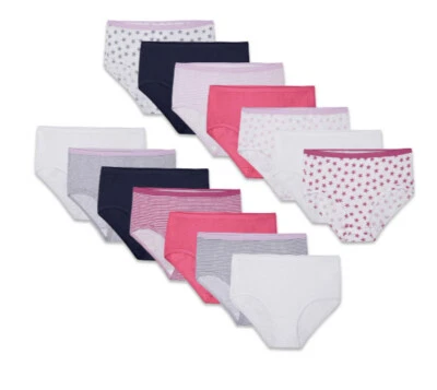 Paquete de 14 calzoncillos bragas de algodón sin etiquetas talla 4 ropa interior Fruit Of The Loom para niñas Foto 1 de 4