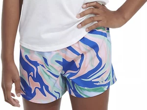 ADIDAS Woven Racer Shorts w/Brief -Blue/Pink - NWT Girl L (14) - Picture 1 of 4