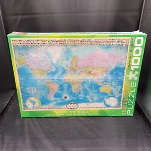 Eurographics Map of the World 1000 Piece Jigsaw Puzzle NEW USA 19.5 x 26.5 - Picture 1 of 12
