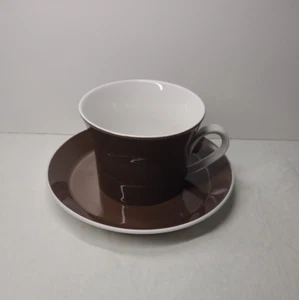 Mikasa Duplex Brown White Ben Seibel Cup & Saucer Set  MCM VTG - Picture 1 of 8