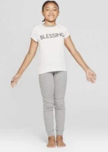 Weekend Soul Girls “Blessing” Short Sleeve Pant Pajama Sleep Set Size M (8) NWT - Picture 1 of 4