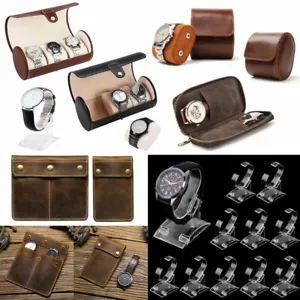 Multiple Watch Bracelet Case Wristwatch Travel Box Holding Rack Display Rack USA - Picture 1 of 78