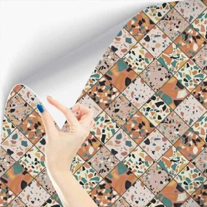 Colorful Fragment Pattern Self-adhesive Wallpaper Peel&Stick Contact Paper  - Picture 1 of 12