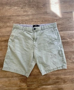 Next men’s 36R cotton chino khaki green regular shorts Straight Fit - Picture 1 of 6