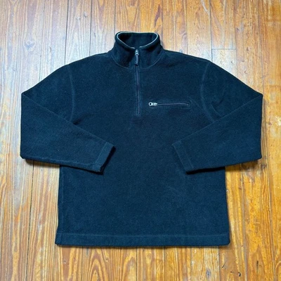 Chaqueta Atlética Gap De Colección Para Hombre Talla Pequeña Negra Polar Cuarto Cremallera Pullover Foto 1 de 4