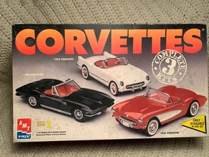 1/25 AMT Corvettes 3 Bausatz Set ungebaut Big Box 1953, 57 & 63 - Bild 1 von 13