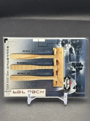 2002 Fleer Box Score Bat Rack DEREK JETER SORIANO WILLIAMS /300 Game Used Bats - Image 1 of 2