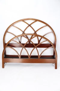 Art Deco Mahogany Double Bed - Heals & Son Style Antique Vono Bedframe Bedstead - Picture 1 of 13