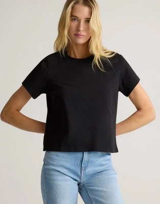 Camiseta Feminina Preta 100% Orgânica From Aritzia Tamanho XL Fiel ao Tamanho Nova Com Etiqueta - Imagem 1 de 2