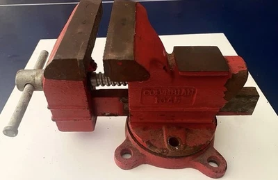 Tornillo giratorio vintage colombiano #1045 montaje en banco 4,25" Foto 1 de 4