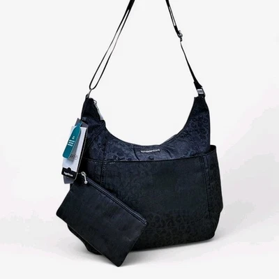 Bolsa Baggallini com pulseira preta chita leve viagem MSRP $99 - Nova com etiquetas - Imagem 1 de 4