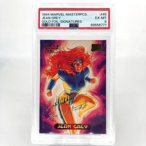 PSA 6 Marvel Card Jean Grey 45Gold Signature Upper Deck Masterpieces 1994 [6] - Picture 1 of 6