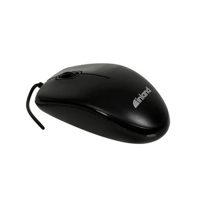 INLAND USB OPTICAL MOUSE BLACK WIRED PC MAC ANDROID CHROME LINUX NEW #398529 - Image 1 of 4