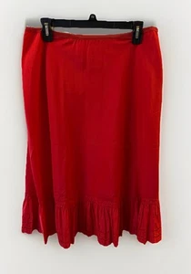 Vintage Barbizon Petti Whirl Taffreda Half Slip Sz 14-16 Red Scalloped Hem - Picture 1 of 12