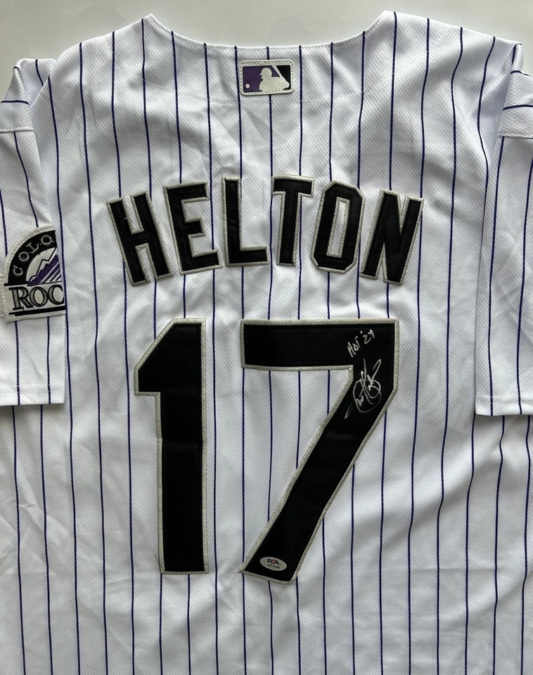 Todd Helton Signed Autographed Jersey Colorado Rockies “HOF 24” Insc PSA/DNA - Image 1 of 4