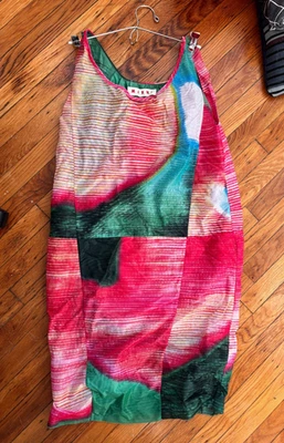 Marni Floral Sleeveless Midi Dress Size US 4 Italian 40 - Image 1 of 4