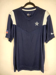 Nike NFL Dallas Cowboys Men’s Dri-FIT Short Sleeve Shirt XL Blue White Training - Picture 1 of 6