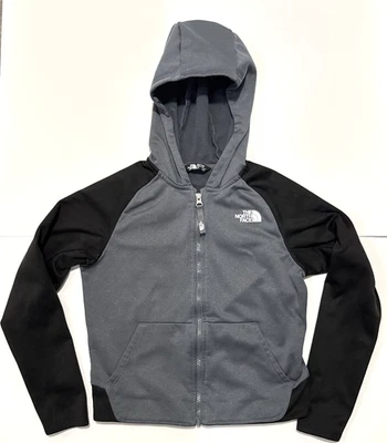 Chaqueta The North Face Cremallera Completa Sudadera con Capucha Gris Negra Niña Talla M/M 10-12 Exterior Foto 1 de 4