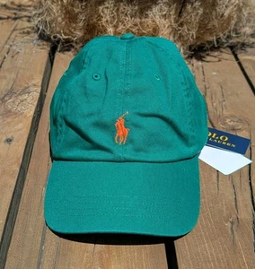 Polo Ralph Lauren Classic Ball Cap Mütze Grün Orange Neu mit Etikett - Bild 1 von 4