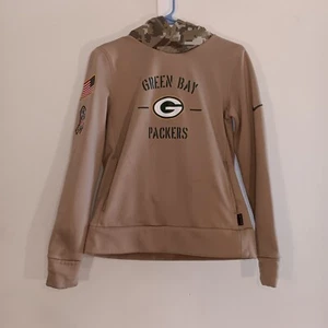 Damen Green Bay Packers Nike Khaki Salute to Service Therma Pullover Hoodie S - Bild 1 von 12