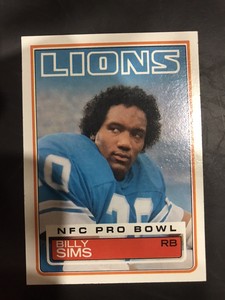 🏈 Topps Football Billy Sims Detroit Lions #70 N MINT🏈