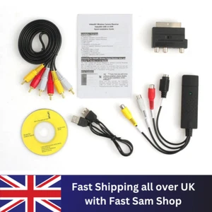Easycap USB 2.0 VHS VCR to DVD Audio Video Converter Capture Card Digital Format - Picture 1 of 7