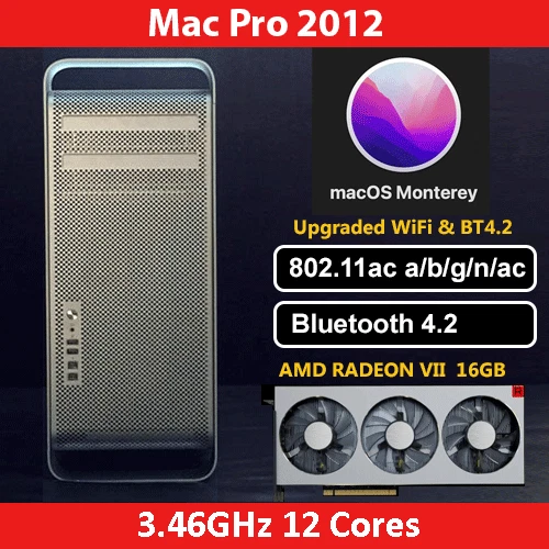 2012 Mac Pro  | 3.46GHz 12-Core | 128GB | 1TB SSD |  Radeon VII 16GB HBM2 - Image 1 of 4