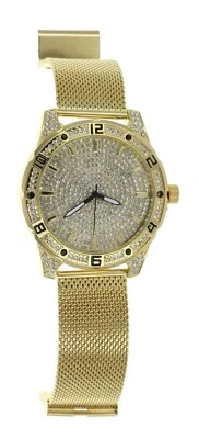 Reloj de Lujo NY LONDON Hombres Hip-Hop Chapado en Oro Correa de Metal de Rapero C. Circonita Foto 1 de 4