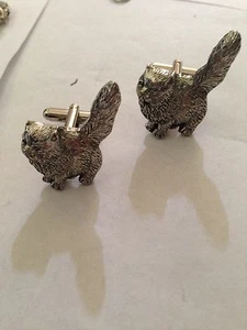 Perserkatze PP-C00 feine englische Zinn Manschettenknöpfe - Bild 1 von 1