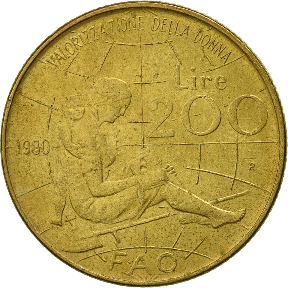 Italy Coin 200 Lire FAO | Maria Montessori | Book | 1980 - Image 1 of 4